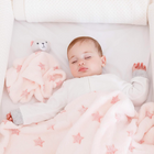 Cobertor Manta Rosa Estrelinhas Macio - Buba