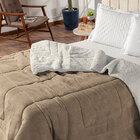 Cobertor Manta Sherpa Queen Dupla Face Maya - Bege