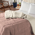Cobertor Manta Sherpa Queen Dupla Face Maya - Rosê