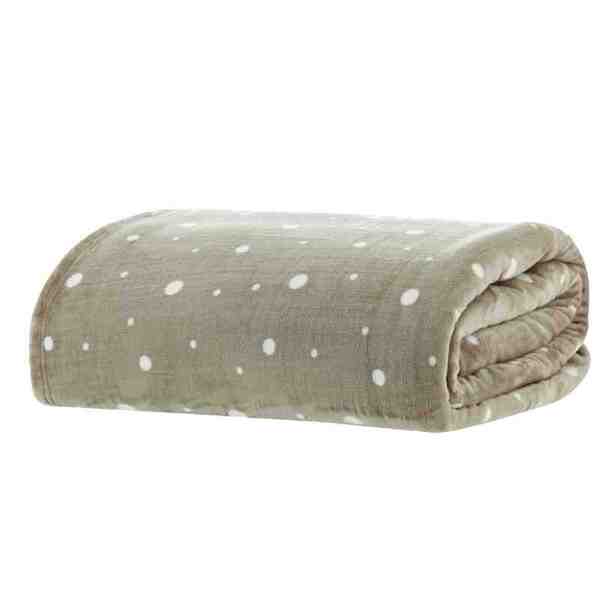 Cobertor Manta Solteiro Vintage Fend Poá Kacyumara