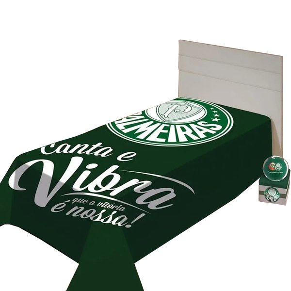 Cobertor Palmeiras Solteiro Raschel Plus 1,50x2,20 Jolitex