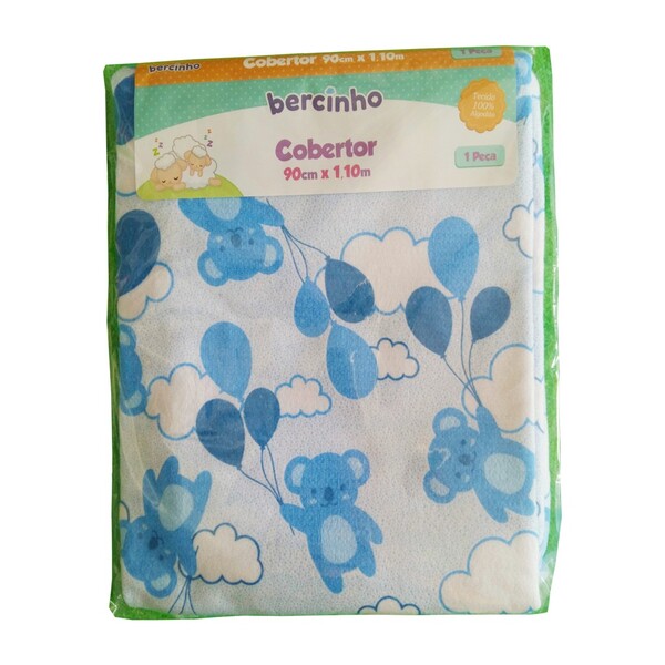Cobertor Para Bebes Bercinho 70 Cm X 90 Cm  Azul 1