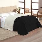 Cobertor Pele Carneiro Cobertor Queen Size Preto Dupla Face