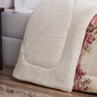 Cobertor Pele De Carneiro Sherpa Estampado Floral Dupla Face