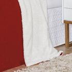 Cobertor Queen + Manta Flannel 1pç - Vermelho