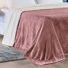 Cobertor Queen Alaska Dupla Face Sherpa/mantinha 1 Peça - Rose