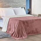 Cobertor Queen Alaska Dupla Face Sherpa/mantinha 1 Peça - Rose