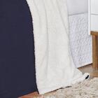 Cobertor Queen Colorado Sherpa + Manta Flannel 1pç - Marinho