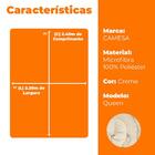 Cobertor Queen Manta Microfibra Antialérgico 2,2x2,4m Creme -