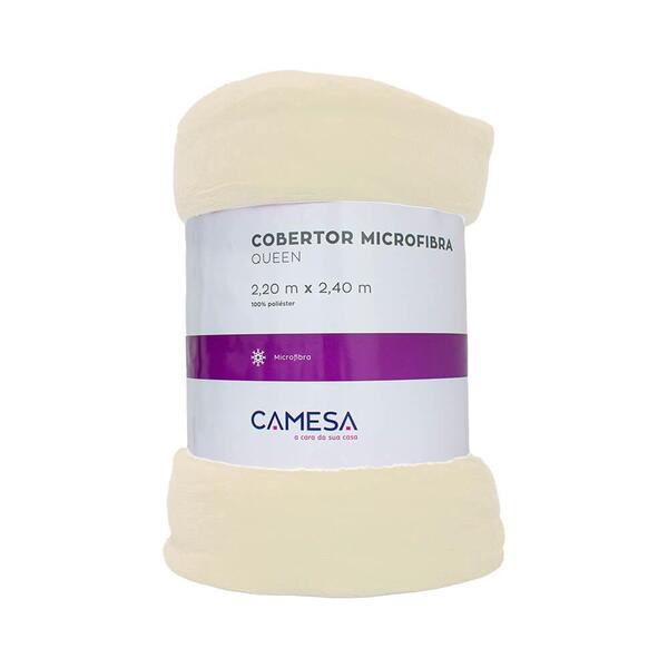 Cobertor Queen Manta Microfibra Antialérgico 2,2x2,4m Creme -