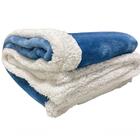 Cobertor Queen Sherpa Gran Peles Azul 220 M X 240 M