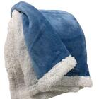 Cobertor Queen Sherpa Gran Peles Azul 220 M X 240 M