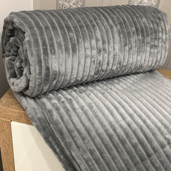 Cobertor Robust Queen Mantinha Canelada 1 Peça - Cinza
