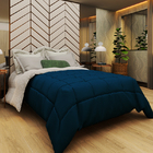 Cobertor Sherpa Com Mangas Estilo Casaco Casen Marinho