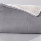 Cobertor Sherpa Queen 235 X 260cm Cinza Cromo Hedrons
