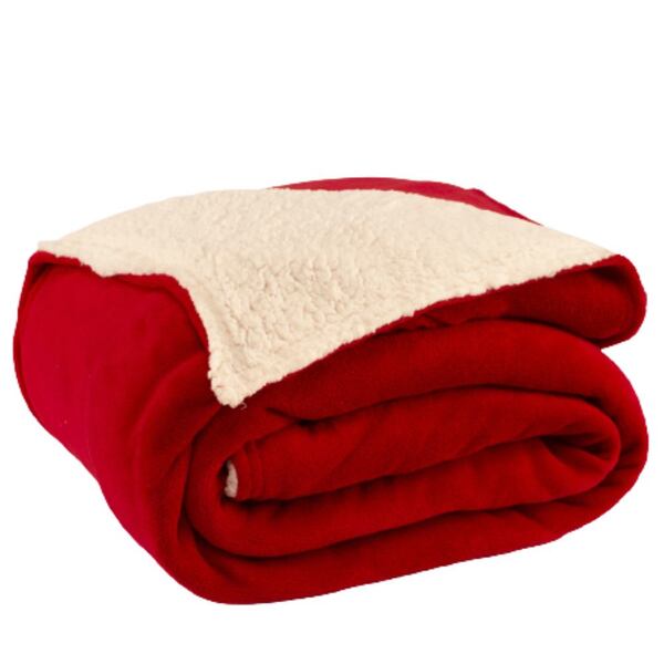 Cobertor Solteiro Canada Mantinha/sherpa 2 Peças - Vermelho -
