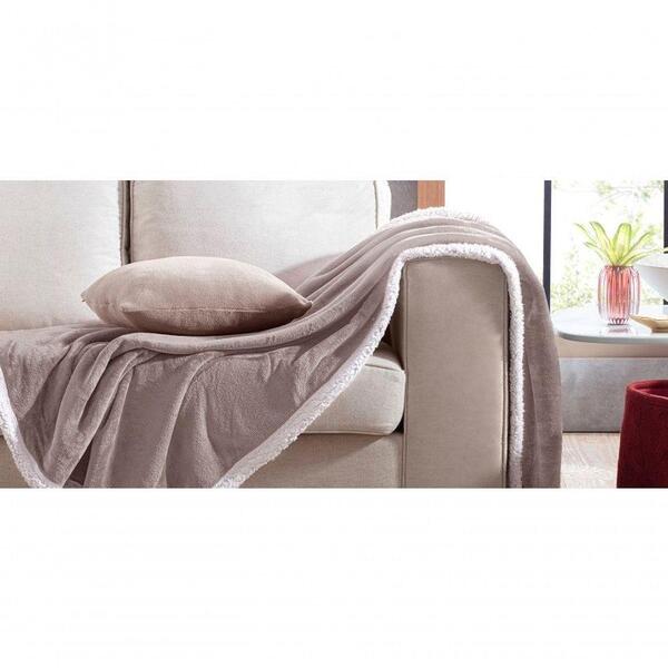 Cobertor Solteiro Sherpa Gran Peles Bege 160 M X 220 M