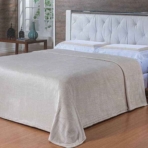Cobertor Toque De Seda 220 X 240 Marfim Niazitex