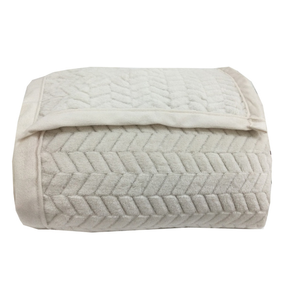 Cobertor Toque De Seda 2 20 X 2 40 Marfim Favo Niazitex