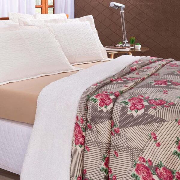 Cobertor Winter Queen Manta Soft Plush C/ Sherpa Macia 1 Peça