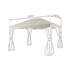 Cobertura para Gazebo Poliéster Cinza 2,98x2,98m Ysis Naterial