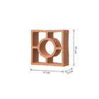 Cobogó Cerâmico 17x17cm Marrom Reto Olaria Estância