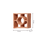 Cobogó Cerâmico 17x19cm Marrom Diagonal Olaria Estância
