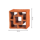 Cobogó Cerâmico 18x18cm Vermelho Reto 103 Colibri Móveis