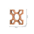 Cobogó Cerâmico 19x19cm Reto Redondo Cerâmica Marajó