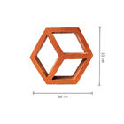 Cobogó Cerâmico 22x26cm Vermelho Cubo Colibri Móveis