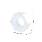 Cobogó Cerâmico Esmaltado 13x16cm Branco Favo Elemento V