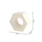 Cobogó Cerâmico Esmaltado 13x16cm Bege Favo Elemento V