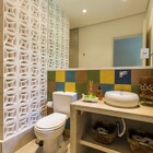 Cobogó Cerâmico Esmaltado 18,5x18,5cm Branco Estrela Do Mar Cerâmica Martins