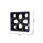 Cobogó Cerâmico Esmaltado 19x19cm Azul Cobalto Reto Xis Cerâmica Martins