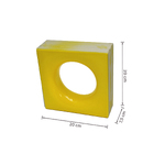 Cobogó Cerâmico Esmaltado 20x20cm Giallo Cítrico Sphera Elemento V