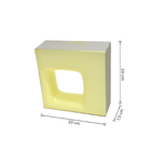 Cobogó Cerâmico Esmaltado 20x20cm Giallo Chiaro Quadratto Elemento V