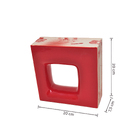 Cobogó Cerâmico Esmaltado 20x20cm Rosso Quadratto Elemento V