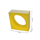 Cobogó Cerâmico Esmaltado 20x20cm Giallo Cítrico Lunna Elemento V