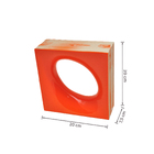 Cobogó Cerâmico Esmaltado 20x20cm Arancione Lunna Elemento V