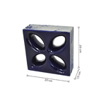 Cobogó Cerâmico Esmaltado 20x20cm Azzuro Mini Foglio Elemento V