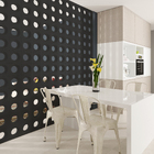 Cobogó Cerâmico Esmaltado Acetinado 19x19cm Preto Solar Essenza