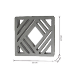 Cobogó Cerâmico Esmaltado Acetinado 25x25cm Carbono Macramê Essenza