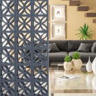 Cobogó Cerâmico Esmaltado Acetinado 25x25cm Carbono Macramê Duplo Essenza