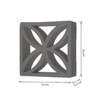 Cobogó Cerâmico Esmaltado Acetinado 25x25cm Carbono Macramê Duplo Essenza