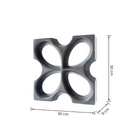 Cobogó Cerâmico Esmaltado Acetinado 30x30cm Carbono Trevo Essenza