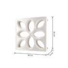 Cobogó Cerâmico Esmaltado Brilhante 30x30cm Branco Margarida Essenza