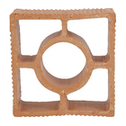 Elemento Vazado Cobogó Cerâmico Odara Argila 20x20x8cm StonePlus