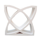 Elemento Vazado Cobogó Cerâmico Odara Branco 20x20x8cm StonePlus