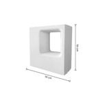 Cobogó de Cimento Natural 19x19cm Branco Quadri Stone Plus