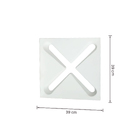 Cobogó de Cimento Natural 39x39cm Branco Xeng Stone Plus